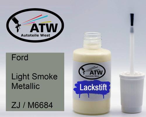 Ford, Light Smoke Metallic, ZJ / M6684: 20ml Lackstift, von ATW Autoteile West.